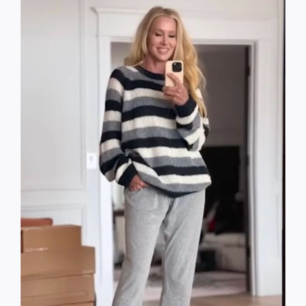 New Zara $139 Steven Meisel Striped Oversized Alpaca Blend Sweater 6693/350 Xs M